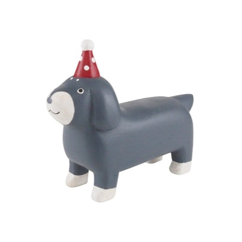 T-Lab Polepole Christmas Decoration - Dachshund with Santa Hat
