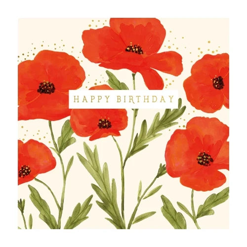 The Art File The Art File Birthday Card - Natural Phenomenon, Poppies
