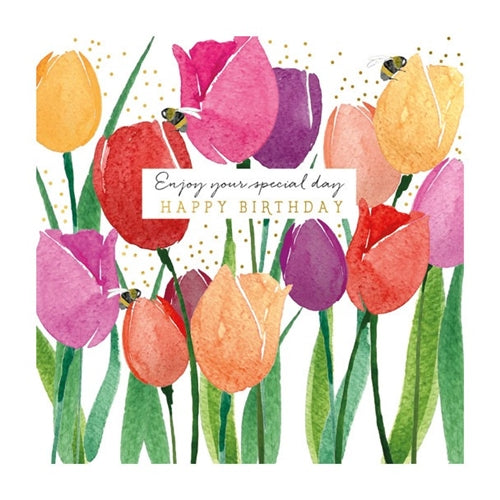 The Art File The Art File Birthday Card - Natural Phenomenon, Tulips