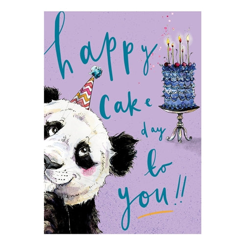 The Art File The Art File Birthday Card - Snowtap, Panda Cake Day