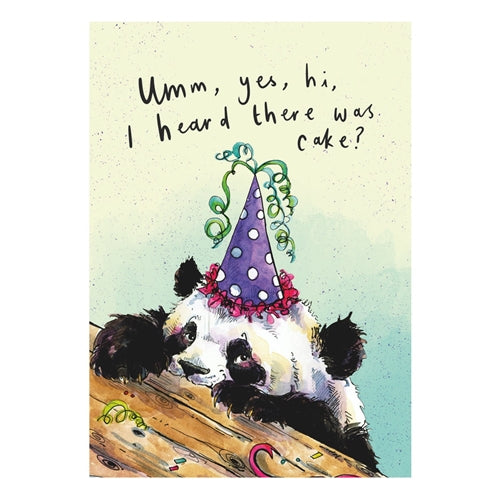 The Art File The Art File Birthday Card - Snowtap, Panda Party Hat