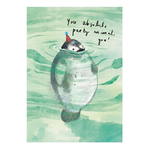 The Art File The Art File Birthday Card - Snowtap, Seal Party Animal You