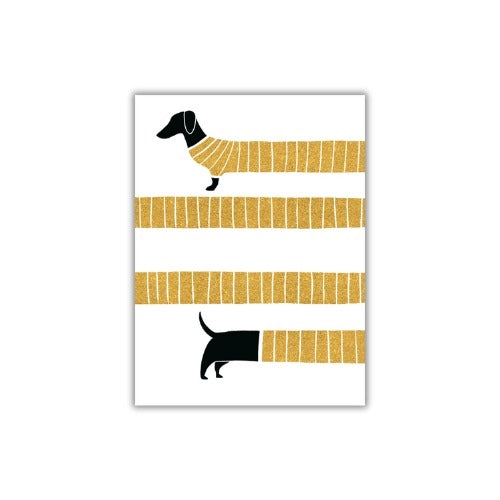 The Art File The Art File Greeting Card - Tiny but Mighty, Dachshund