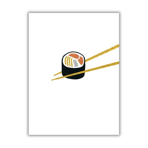 The Art File The Art File Greeting Card - Tiny But Mighty, Sushi