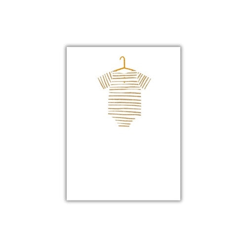 The Art File The Art File New Baby Card - Tiny but Mighty, Baby Romper