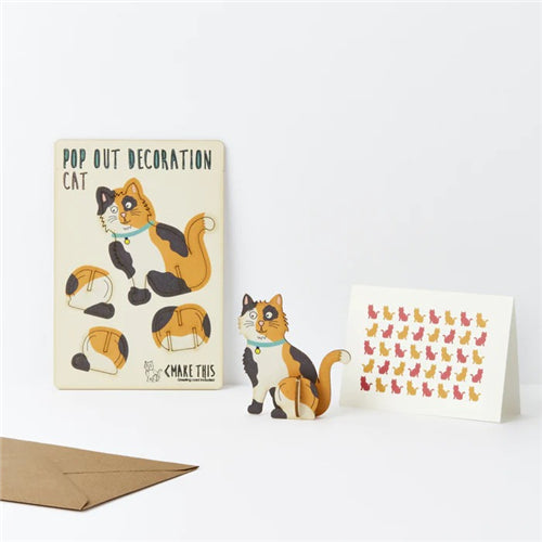 The Pop Out Card Co Pop Out Card - Happy Birthday, Calico Cat