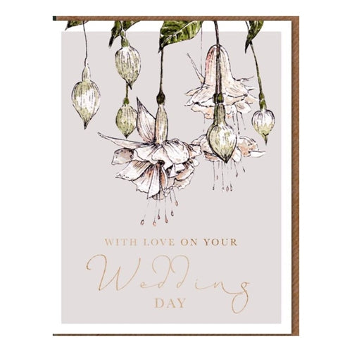 Toasted Crumpet Toasted Crumpet Wedding Card - "Blanc Series", Fuchsia With Love