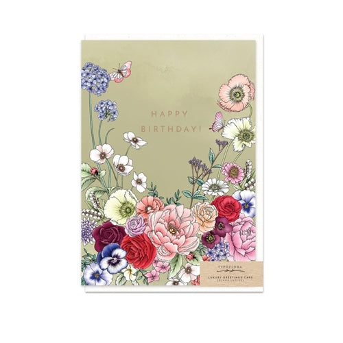 Typoflora Typoflora Birthday Card - Garden Flowers