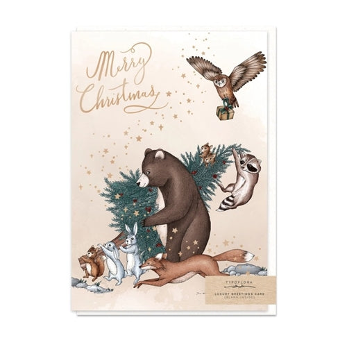 Typoflora Typoflora Christmas Card - Animal Parade
