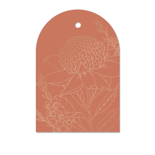 Typoflora Typoflora Gift Tag - Waratah