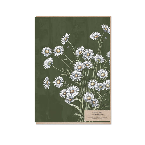 Typoflora Typoflora Greeting Card - Floral Portrait, Daisies