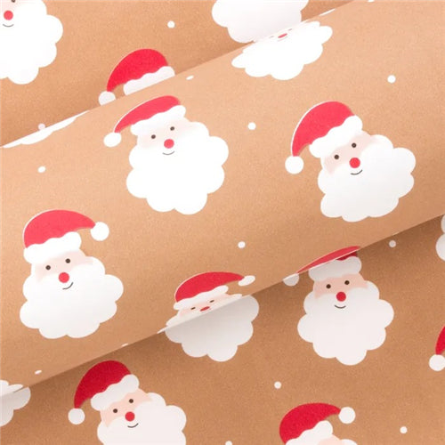 Vandoros Christmas Wrapping Paper - Saint Nick, Ginger, Uncoated (approx 3 mtrs)