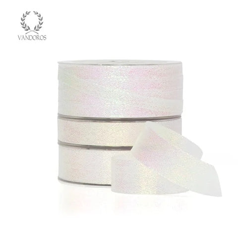 Vandoros Ribbon: 10mm Stellar - Iridescent (per metre)