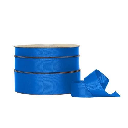 Vandoros Ribbon: 25mm Grosgrain Electric Blue (per metre)