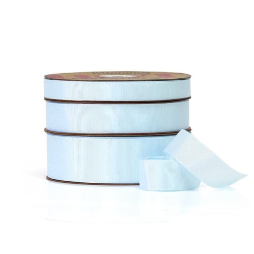 Vandoros Ribbon: 25mm Grosgrain Light Blue (per metre)