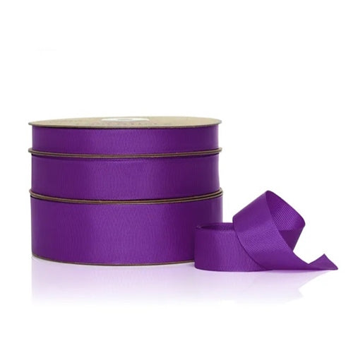 Vandoros Ribbon: 25mm Grosgrain Purple (per metre)