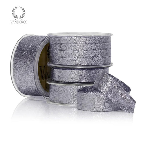 Vandoros Ribbon: 25mm Stellar - Gunmetal (per metre)