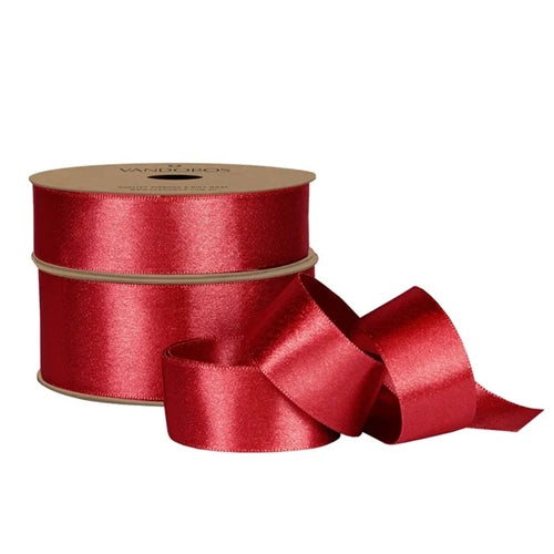 Vandoros Ribbon: 38mm Satin Pearl - Red Gold (per metre)