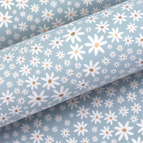 Vandoros Vandoros Wrapping Paper - Daisy Chain, Pavilion Blue (approx 3 mtrs)
