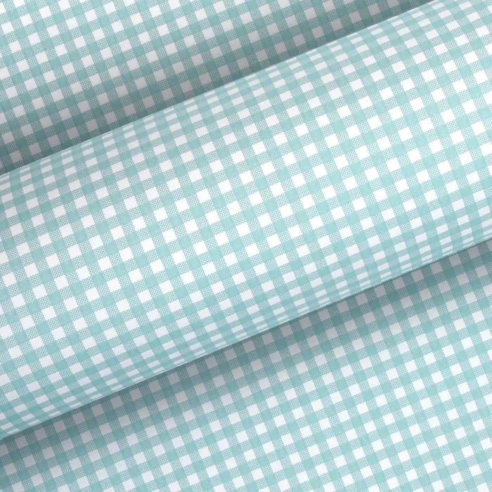 Vandoros Vandoros Wrapping Paper - Gingham, Seafoam (approx 3 mtrs)