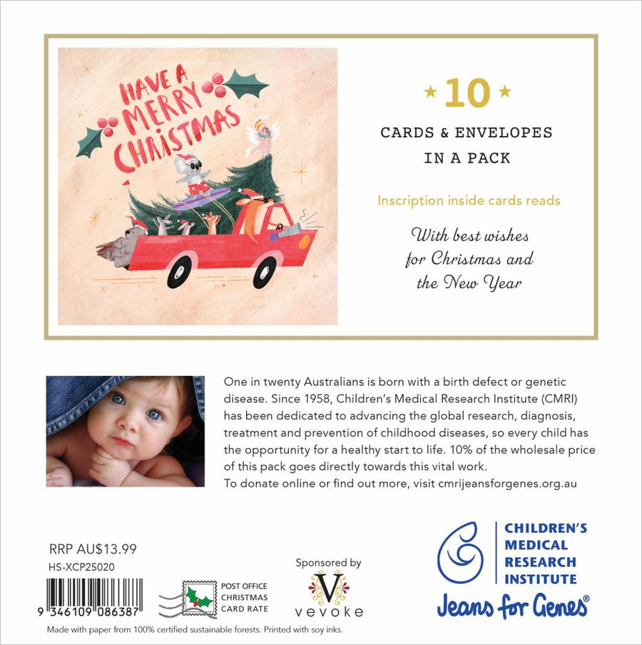 Vevoke Charity Boxed Christmas Cards - Christmas Ride, Box of 10