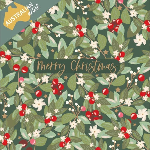 Vevoke Charity Christmas Card Wallet - Leaves and Berries