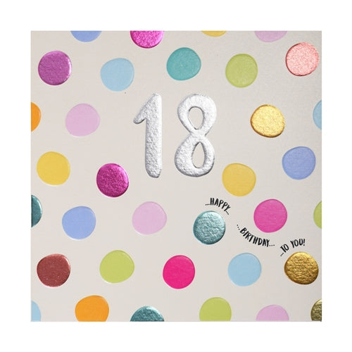 Wendy Jones-Blackett Wendy Jones-Blackett Birthday Card - 18th, Spots