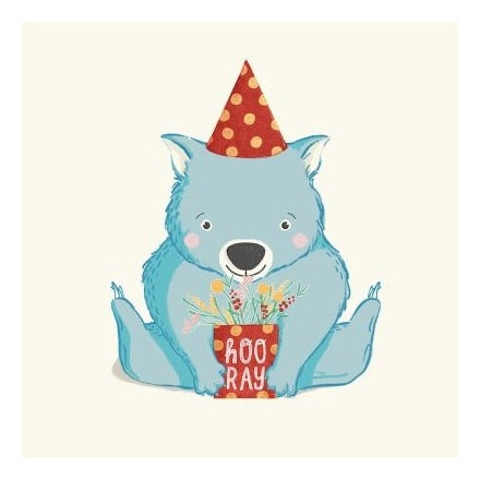 Wirihana Design Wirihana Design Birthday Card - Hooray Wombat