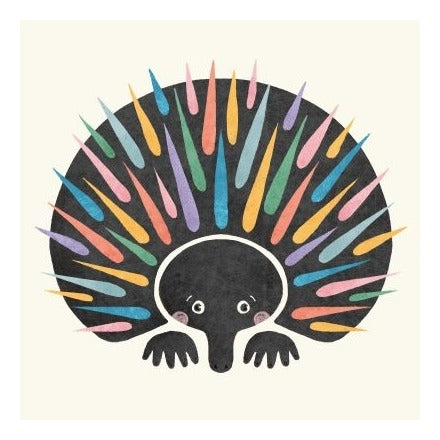 Wirihana Design Wirihana Design Greeting Card - Rainbow Echidna
