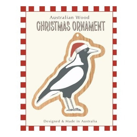 Wirihana Design Wirihana Design Wooden Christmas Ornament - Magpie