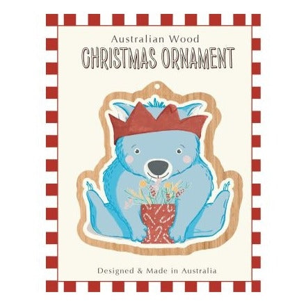 Wirihana Design Wirihana Design Wooden Christmas Ornament - Wombat