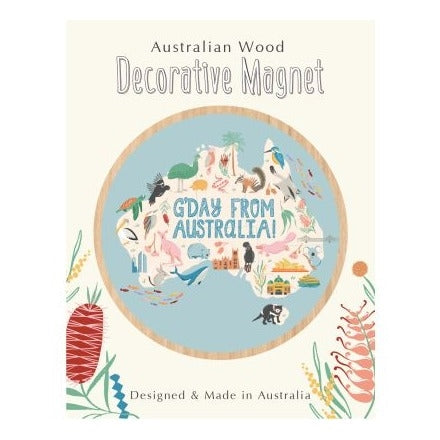 Wirihana Design Wirihana Design Wooden Magnet - G'day From Australia