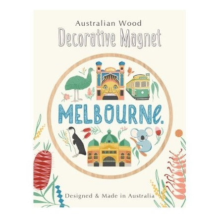 Wirihana Design Wirihana Design Wooden Magnet - Melbourne