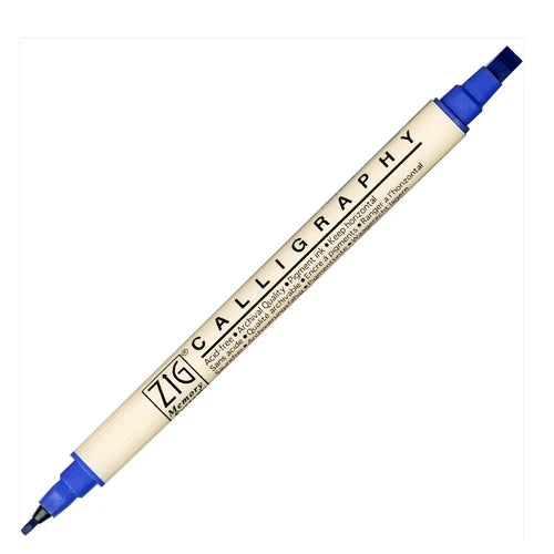 Zig Zig Calligraphy Dual Tip Marker - Pure Blue