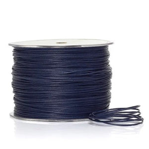 Wax Cotton String - 1mm, Navy (per metre)