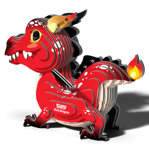 Eugy 3D Paper Model - Red Dragon