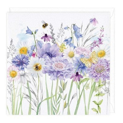 Whistlefish Greeting Card - Floral, Scabious