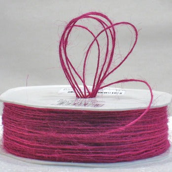 Jute Cord - Hot Pink (1mm x 100mtr)