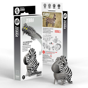 Eugy 3D Paper Model - Zebra