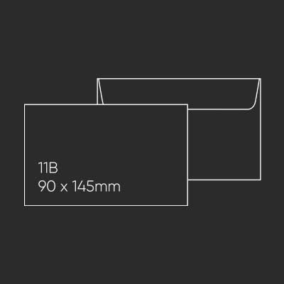 11B (90 x 145mm) Envelope - Black, Pack of 20