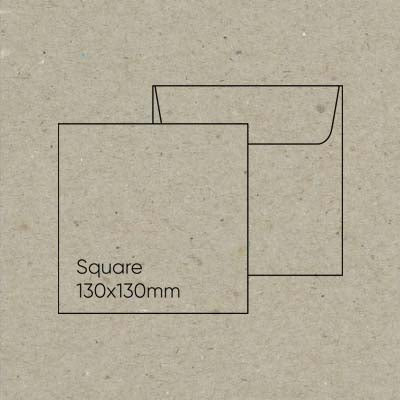130mm Square Envelope - Botany Natural, Pack of 10