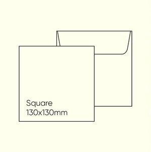 130mm Square Envelope - Via Felt Cream White, Pack of 10