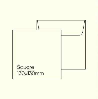 130mm Square Envelope - Via Felt Cream White, Pack of 10