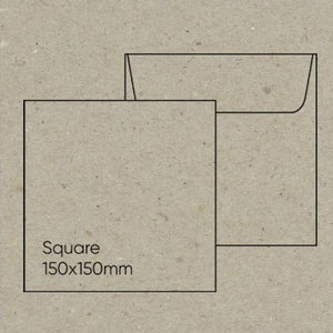 150mm Square Envelope - Botany Natural, Pack of 10