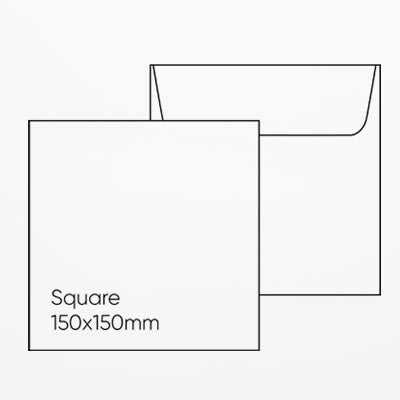 150mm Square Envelope - Knight Smooth White, Pack of 10
