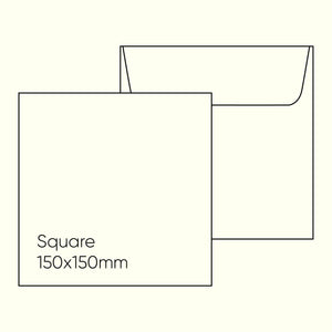 150mm Square Envelope - Via Felt Cream White, Pack of 10