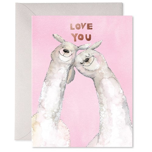 E Frances Greeting Card - Llama Love