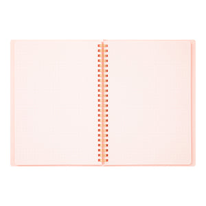 Midori MD Colour Ring Notebook - A5, Pink, Dot Grid
