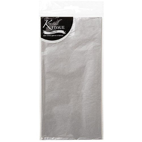 Krystal Tissue Paper - Pack of 5 sheets, Silver