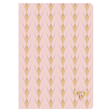 Clairefontaine Sewn Spine Notebook - Neo Deco Collection, A5, Ruled, Powder Pink